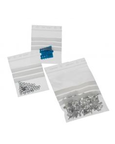 Druckverschlussbeutel 50 my mit Beschriftungsstreifen