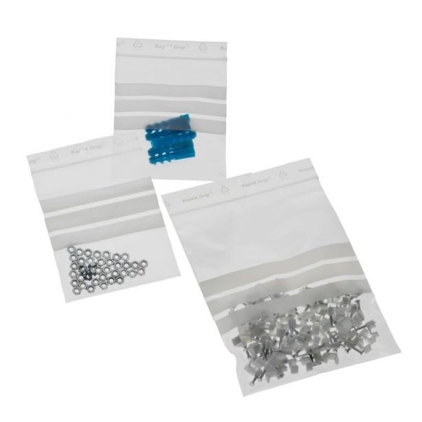 Druckverschlussbeutel 50 my mit Beschriftungsstreifen